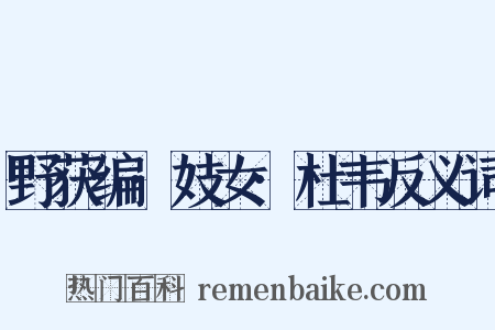 野获编·妓女·杜韦反义词是什么意思的图片